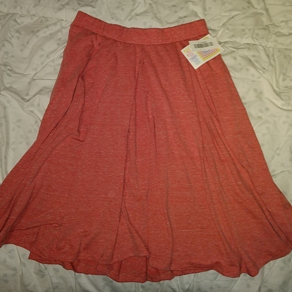Lularoe Madison skirt heathered coral NWT